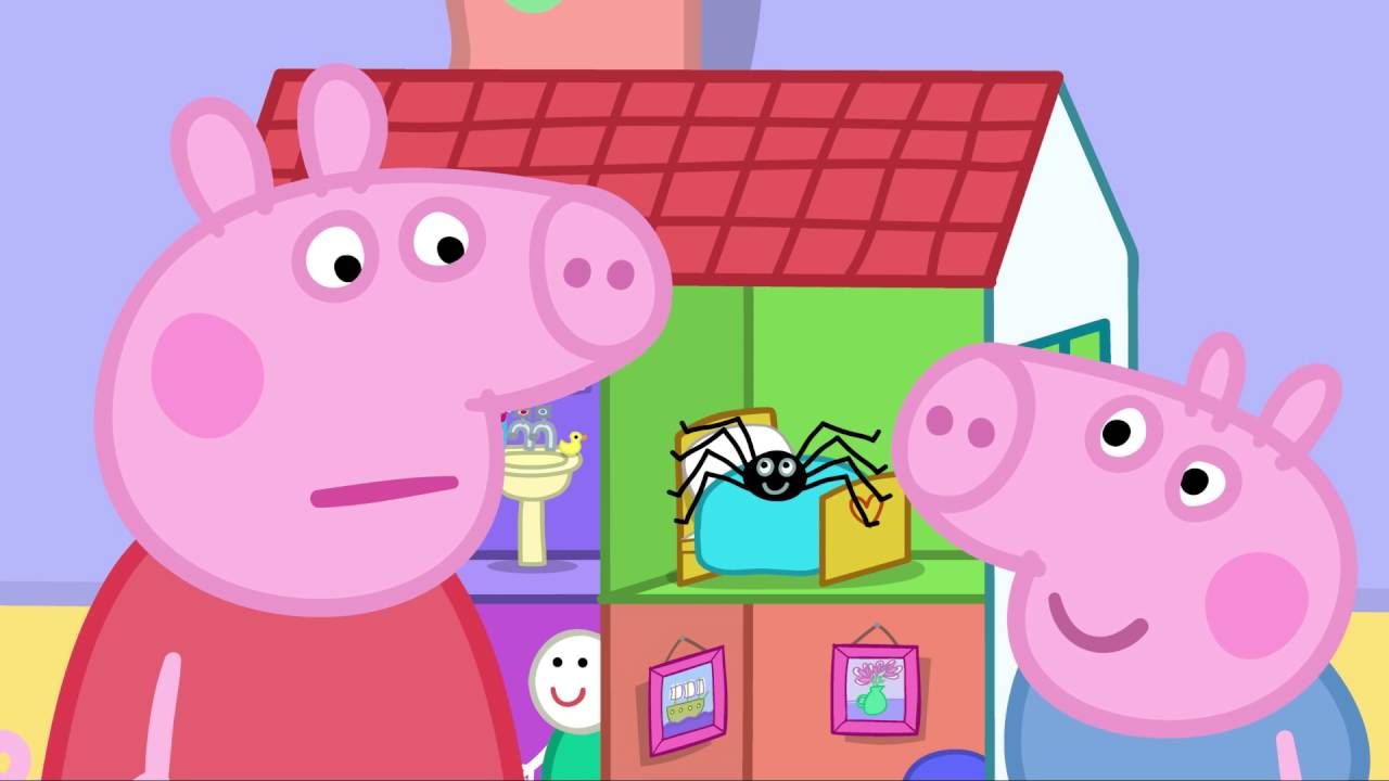 Peppa Pig and a spider