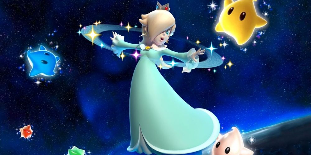 Rosalina with a Luma in Super Mario Galaxy
