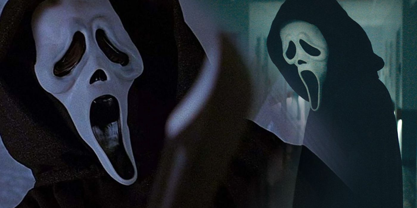 Ghostface from Scream split image