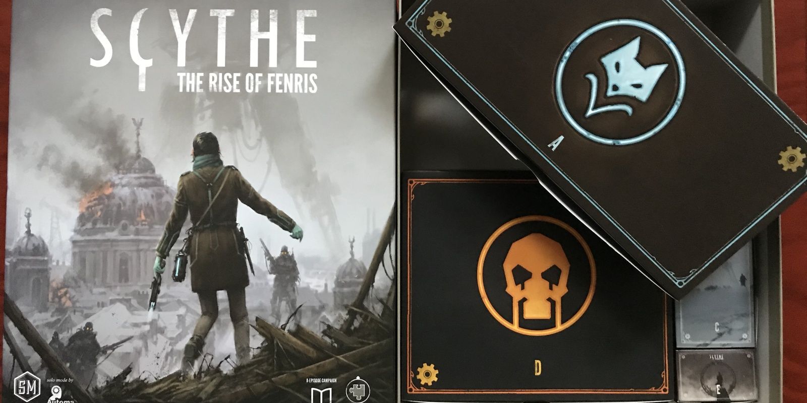 Scythe The Rise Of Fenris Board Game Expansion Box And Compnents
