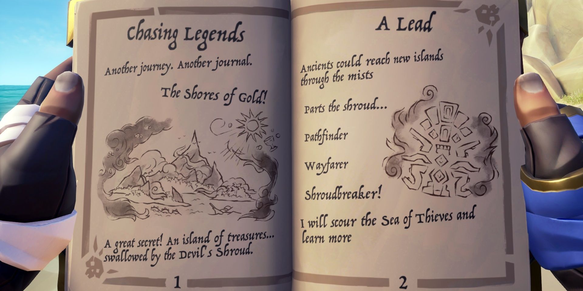 Sea of Thieves reading a book