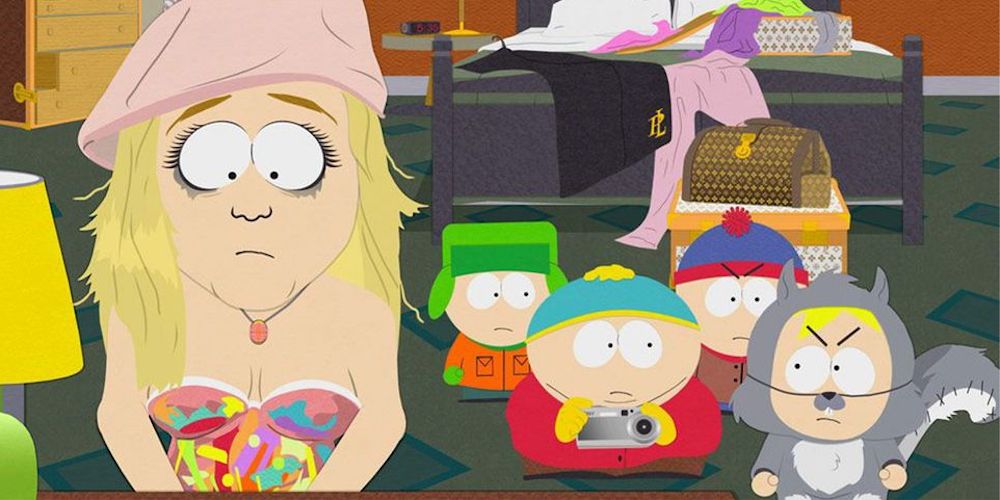Britney Spears is sad and Butters is embarrassed in South Park