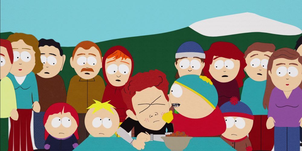 Cartman licks Scott Tenorman's tears in South Park