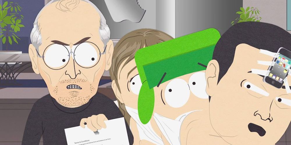 Steve Jobs berates his morbid humancentiPad creation in South Park