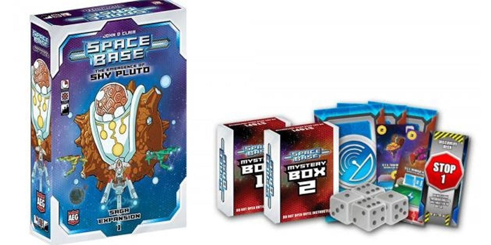 Space Base The Emergence Of Shy Pluto Board Game Expansion Components