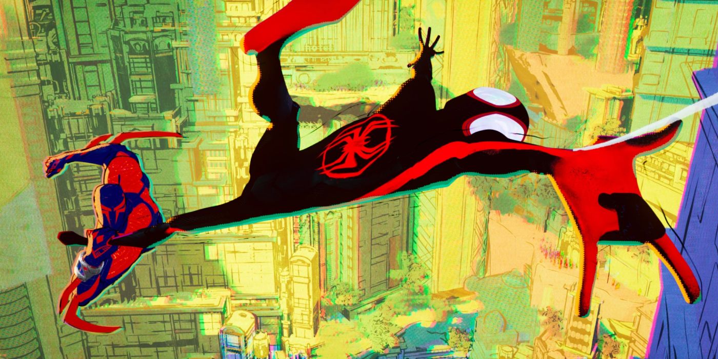 Spider-Man 2099 Catches Miles Morales in New Spider-Verse Image