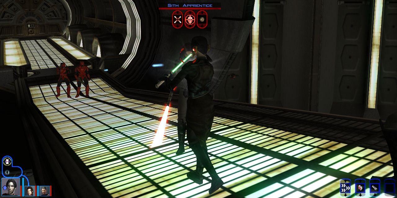 Revan battles their way through the Star Forge in Star Wars: Knights of the Old Republic game