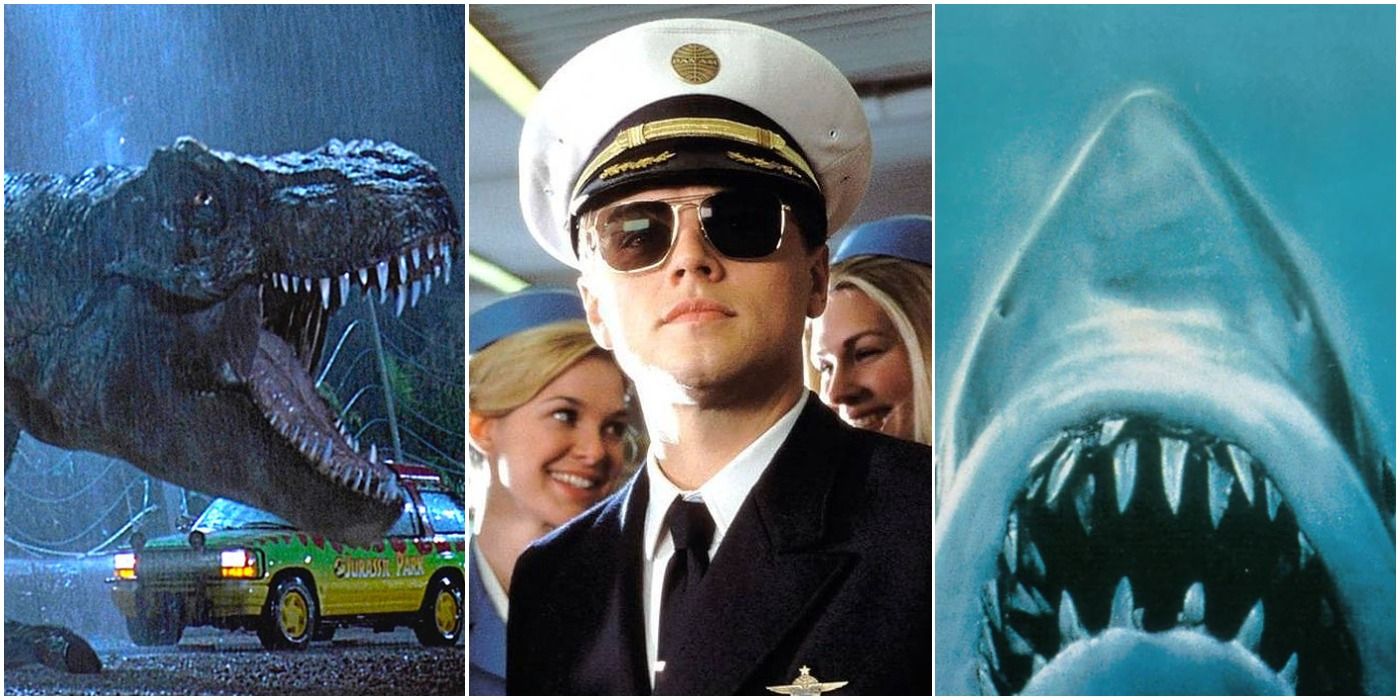 Best Steven Spielberg movies according to IMDB Jurassic Park, Catch me if you can, Jaws