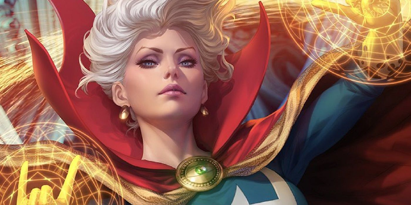 Clea as the Sorcerer Supreme on the cover of Strange 1 by Stanley Artgerm Lau