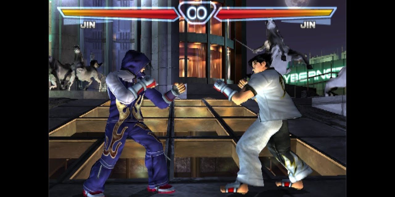 Jin facing off against another Jin in Tekken 4
