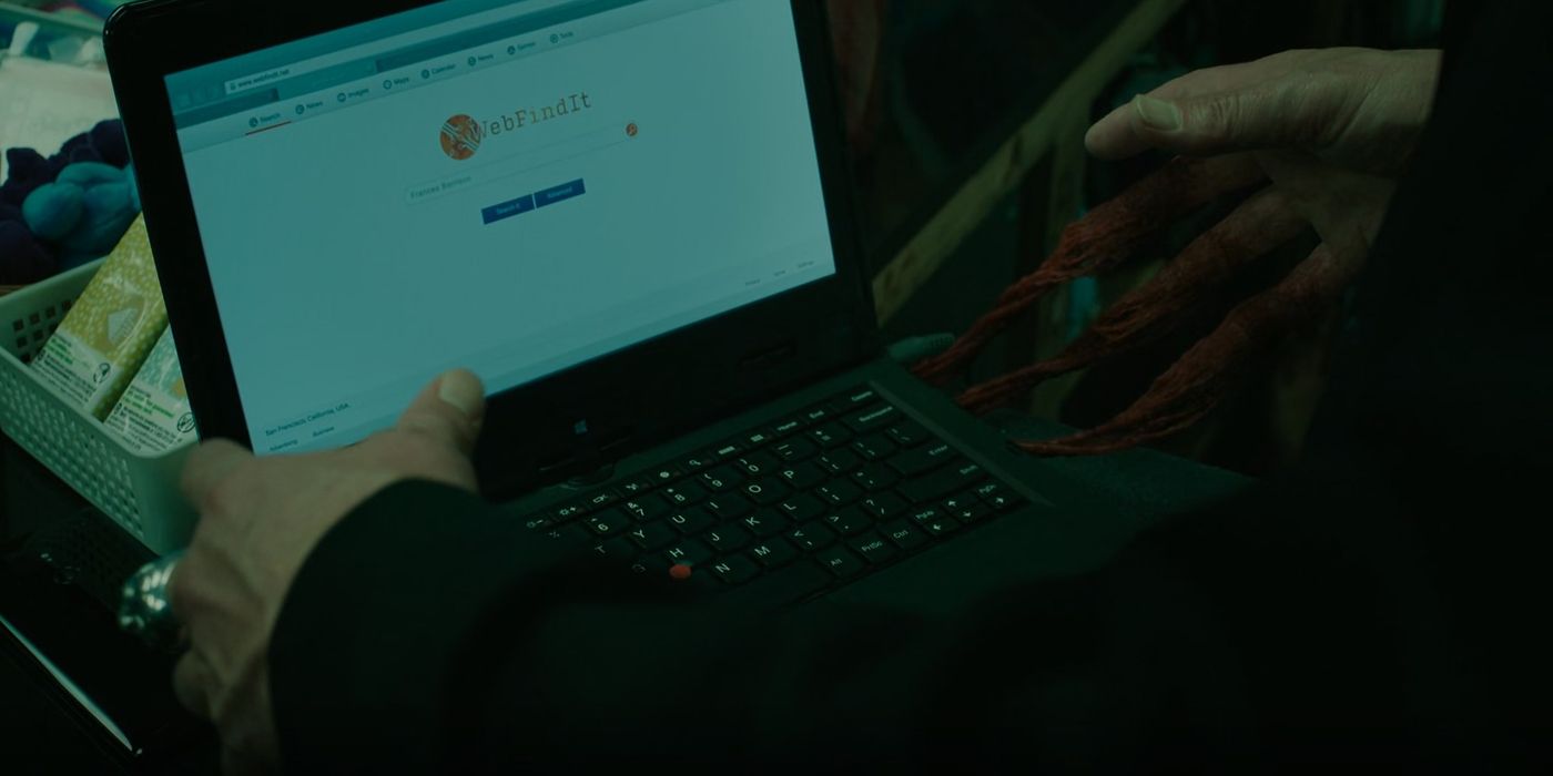 The Carnage symbiote accessing the internet in Venom Let There Be Carnage