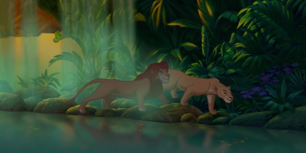 Simba and Nala together in 'Can You Feel the Love Tonight?' the Lion King