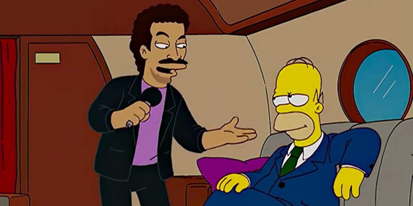 The Simpsons Lionel Richie with Homer