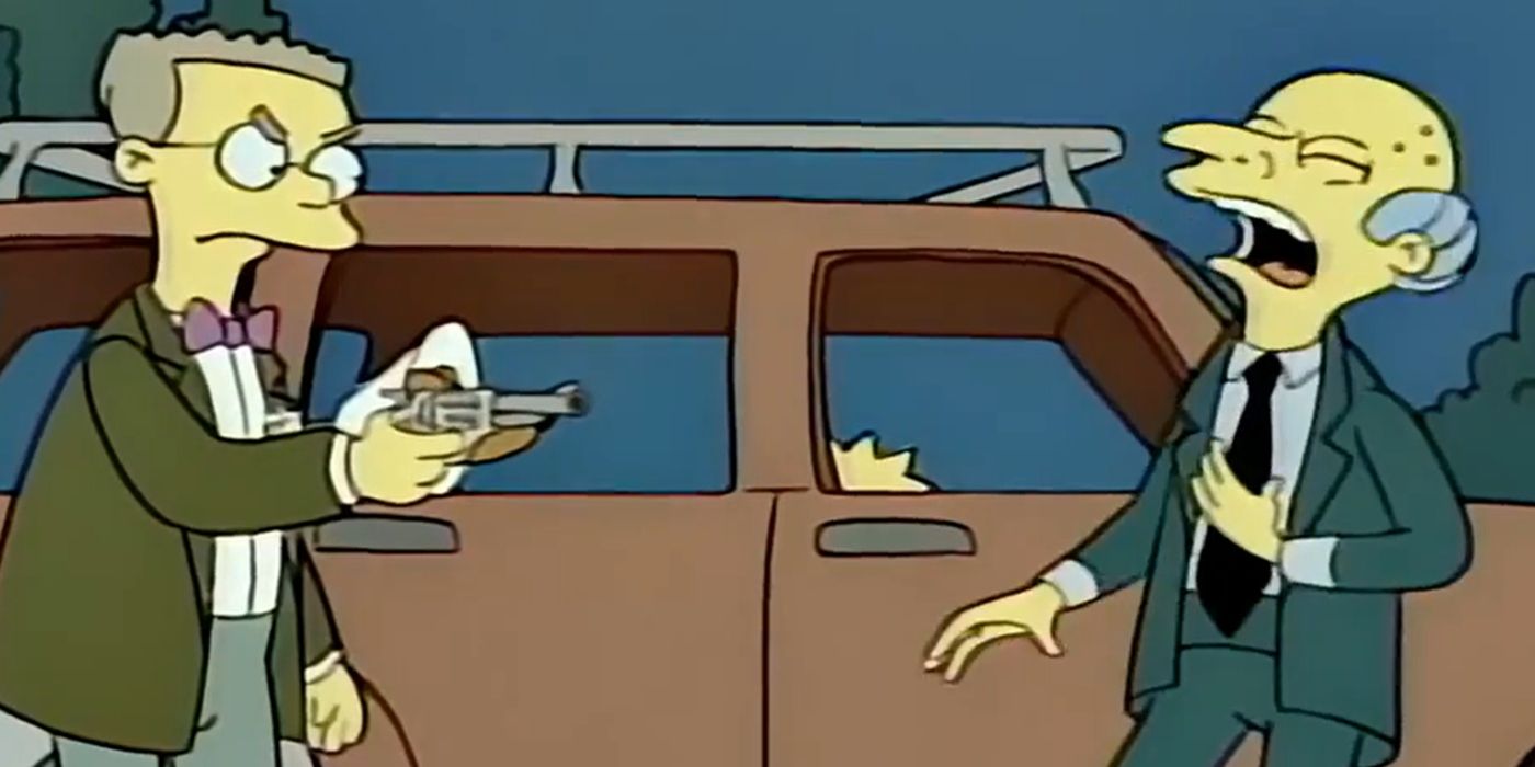 The Simpsons Smithers Mr. Burns shooting