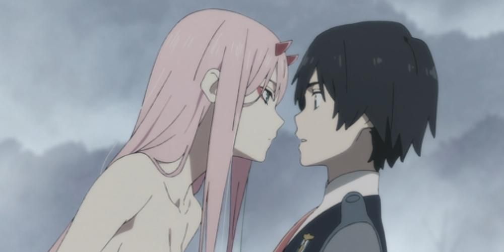 Zero Two and Hiro in Darling In The Franxx