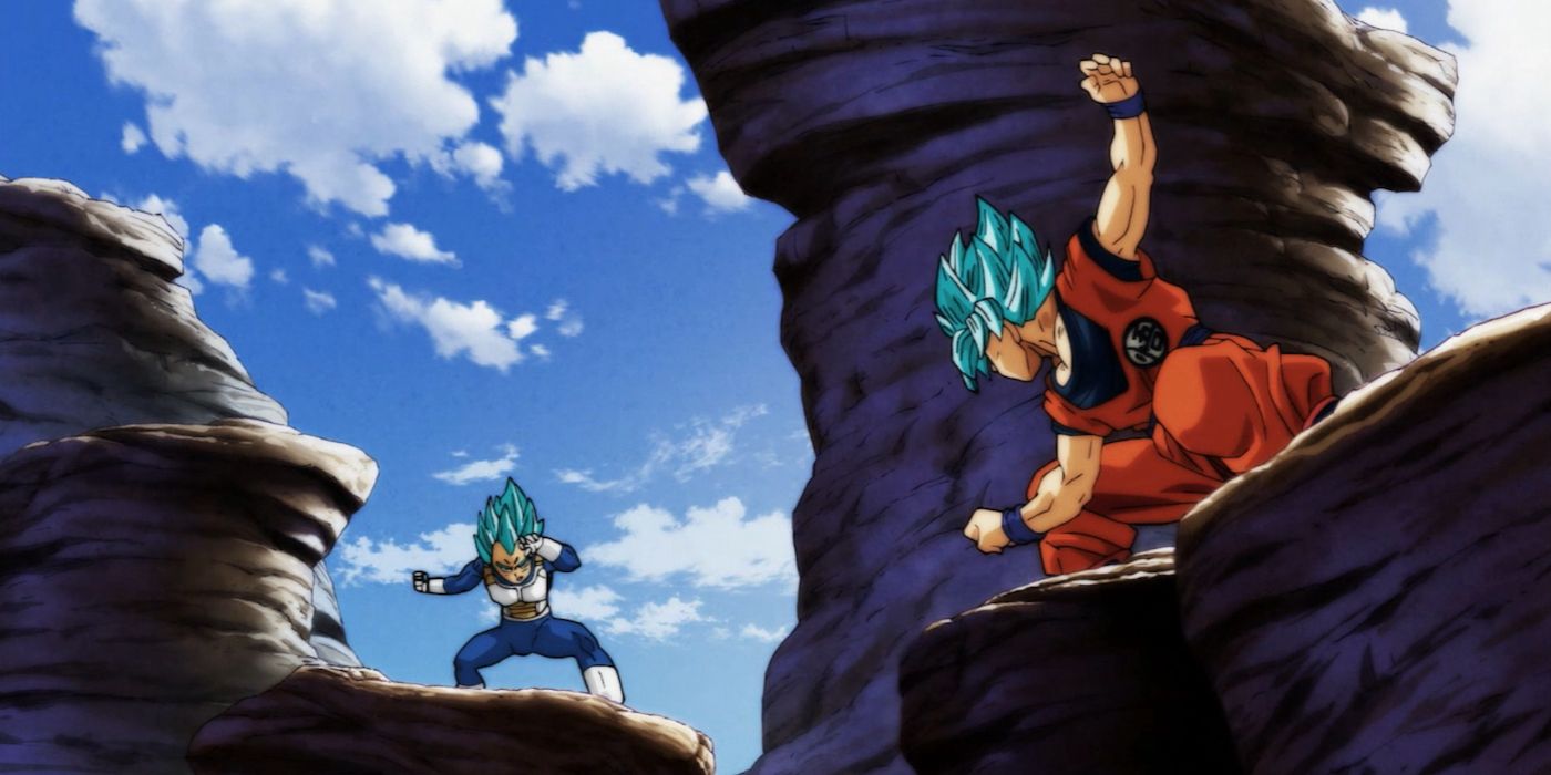 Vegeta and Goku train in Dragon Ball Super