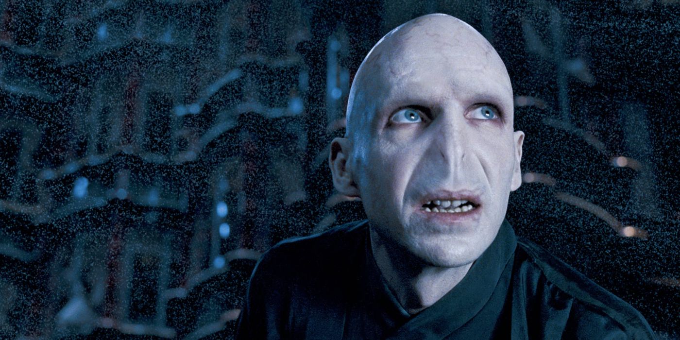 Voldemort looking right while at the Ministry of Magic in Harry Potter Order of the Phoenix