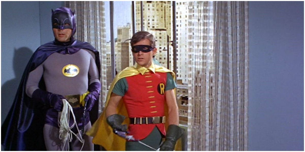 Robin banters with a villain Batman 66