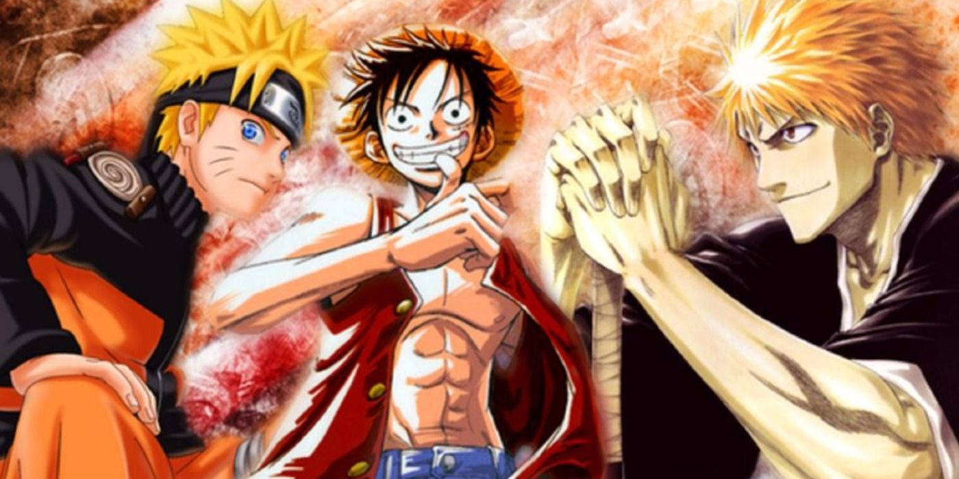 The big 3 Naruto Bleach and One Piece