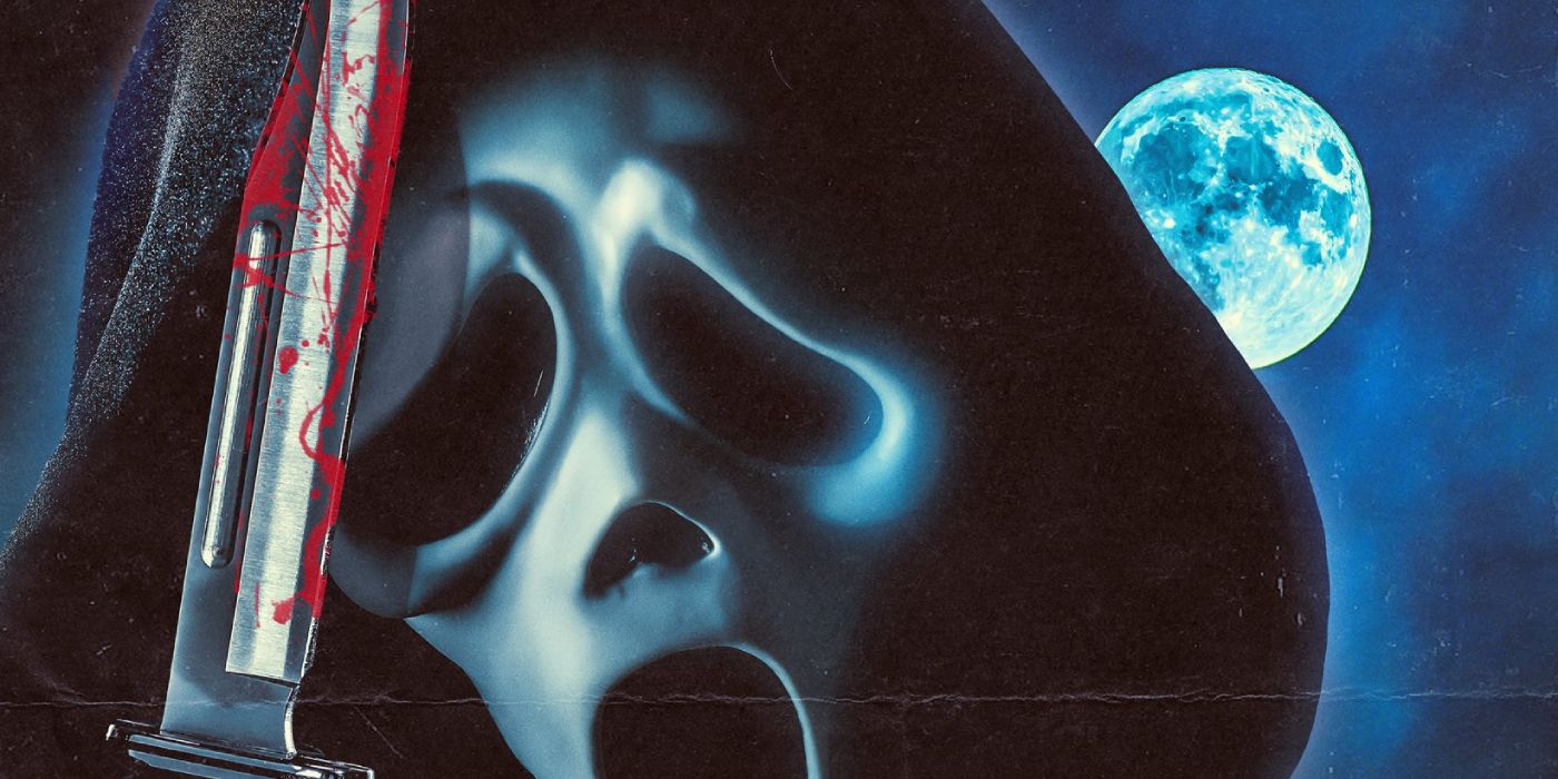 Ghostface on retro Scream poster