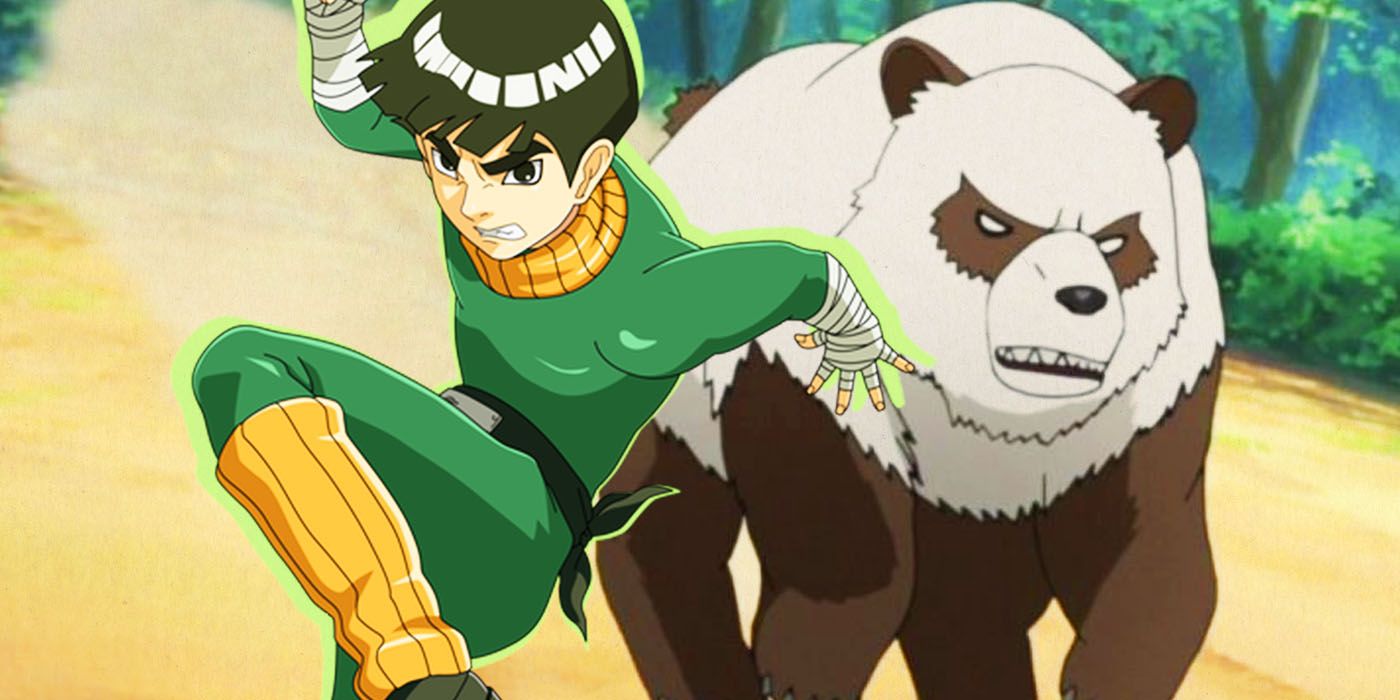 metal lee and bear from naruto