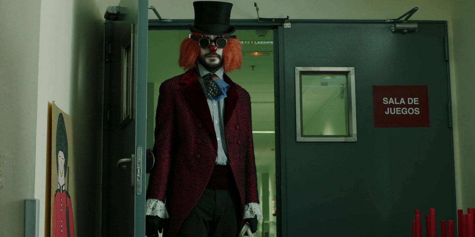 money heist professor disguised as clown