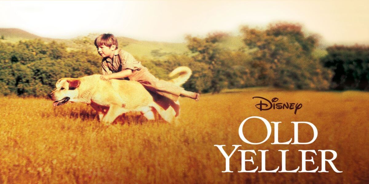 Old Yeller and his owner poster