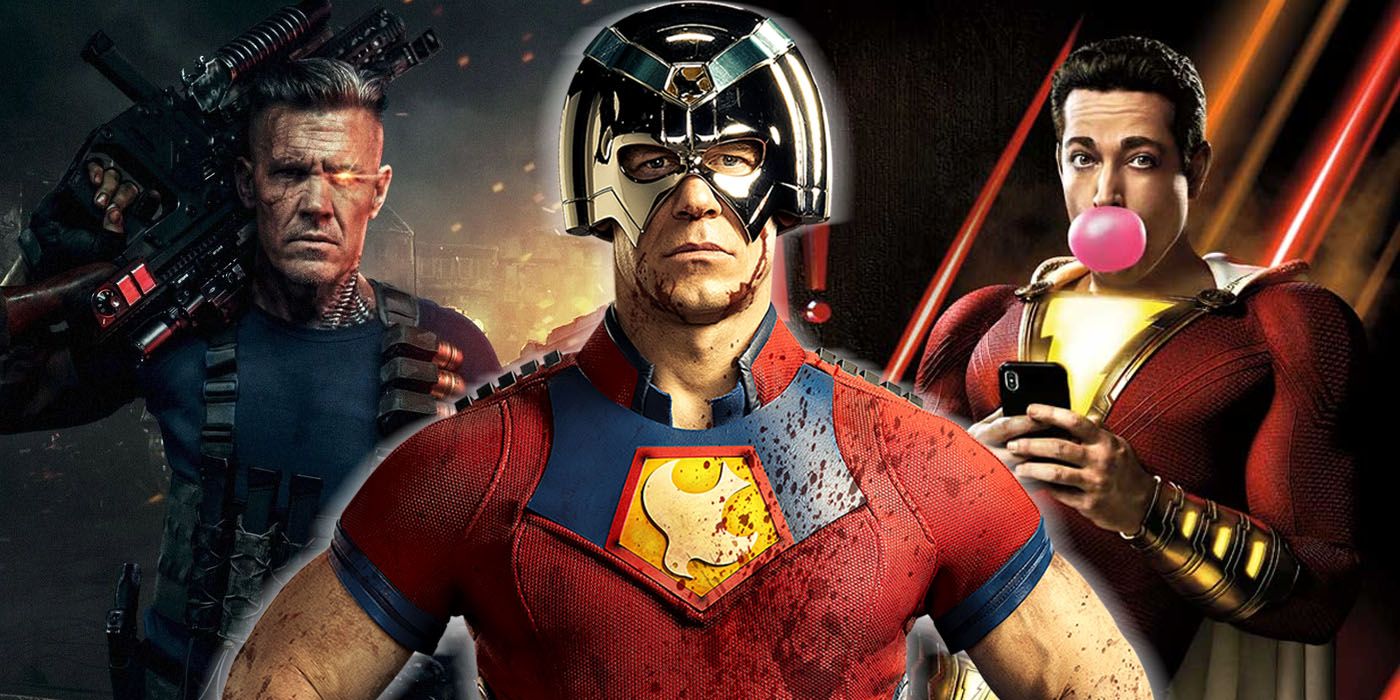 John Cena as Peacemaker, with Shazam, and Cable