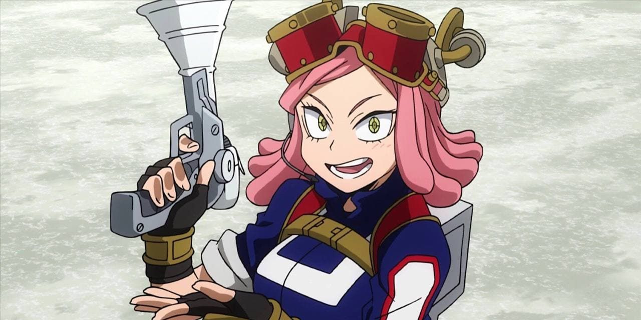 Hatsume Mei showing off her inventions