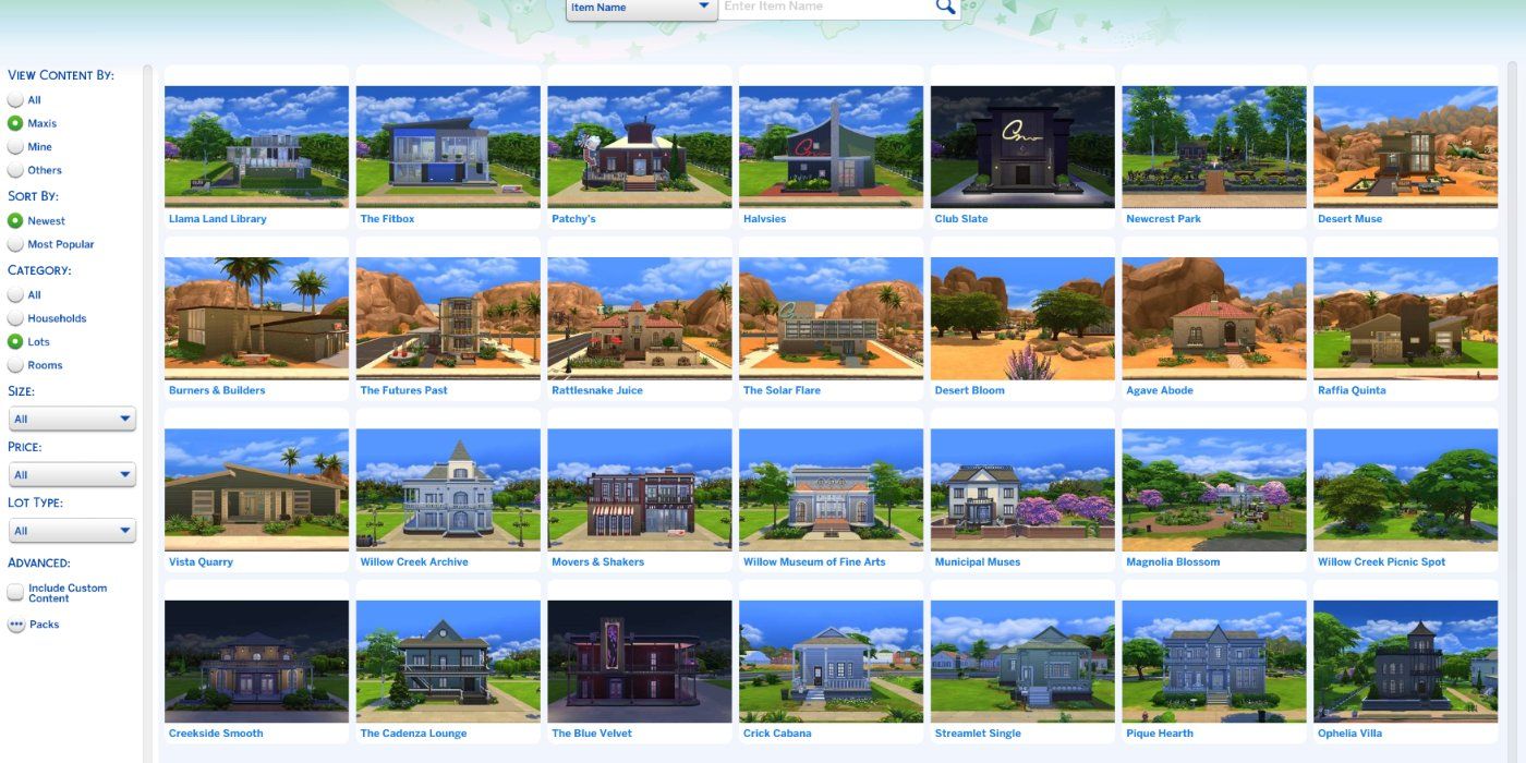 gallery housing the sims 4