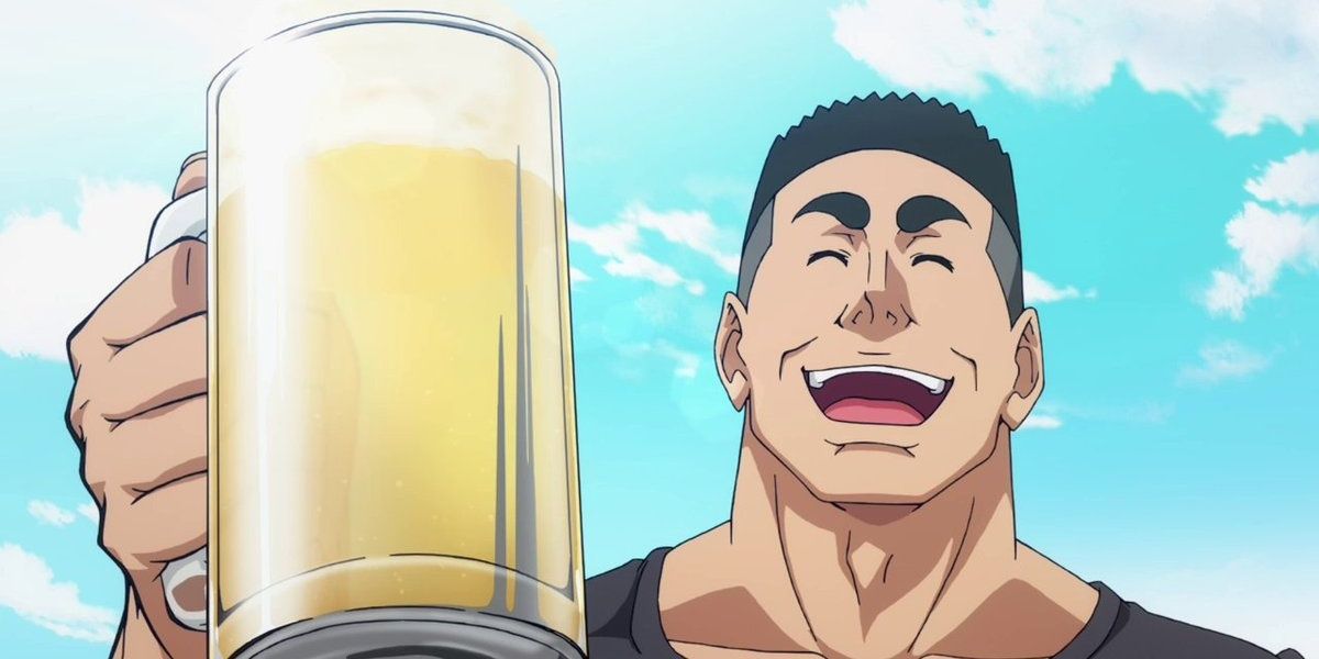 Shinji Tokita Raising A Mug Of Beer