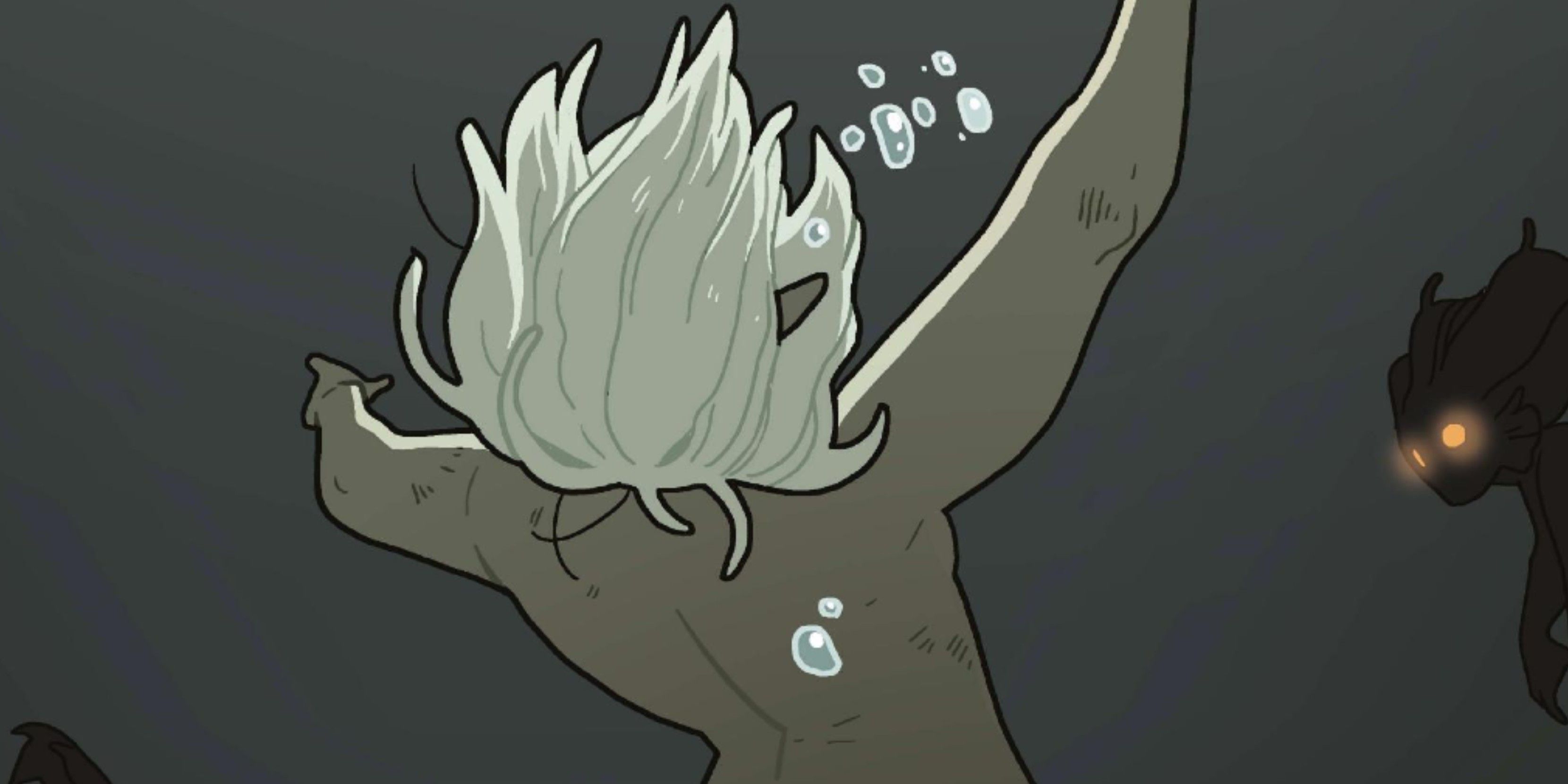 An image of someone falling in the comic Black Cloak