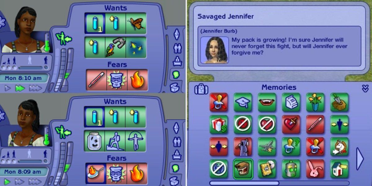 Wants and fears improved simulation gameplay in The Sims 2