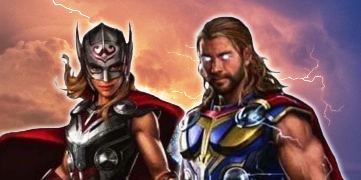 thor and jane foster promotional art for love and thunder