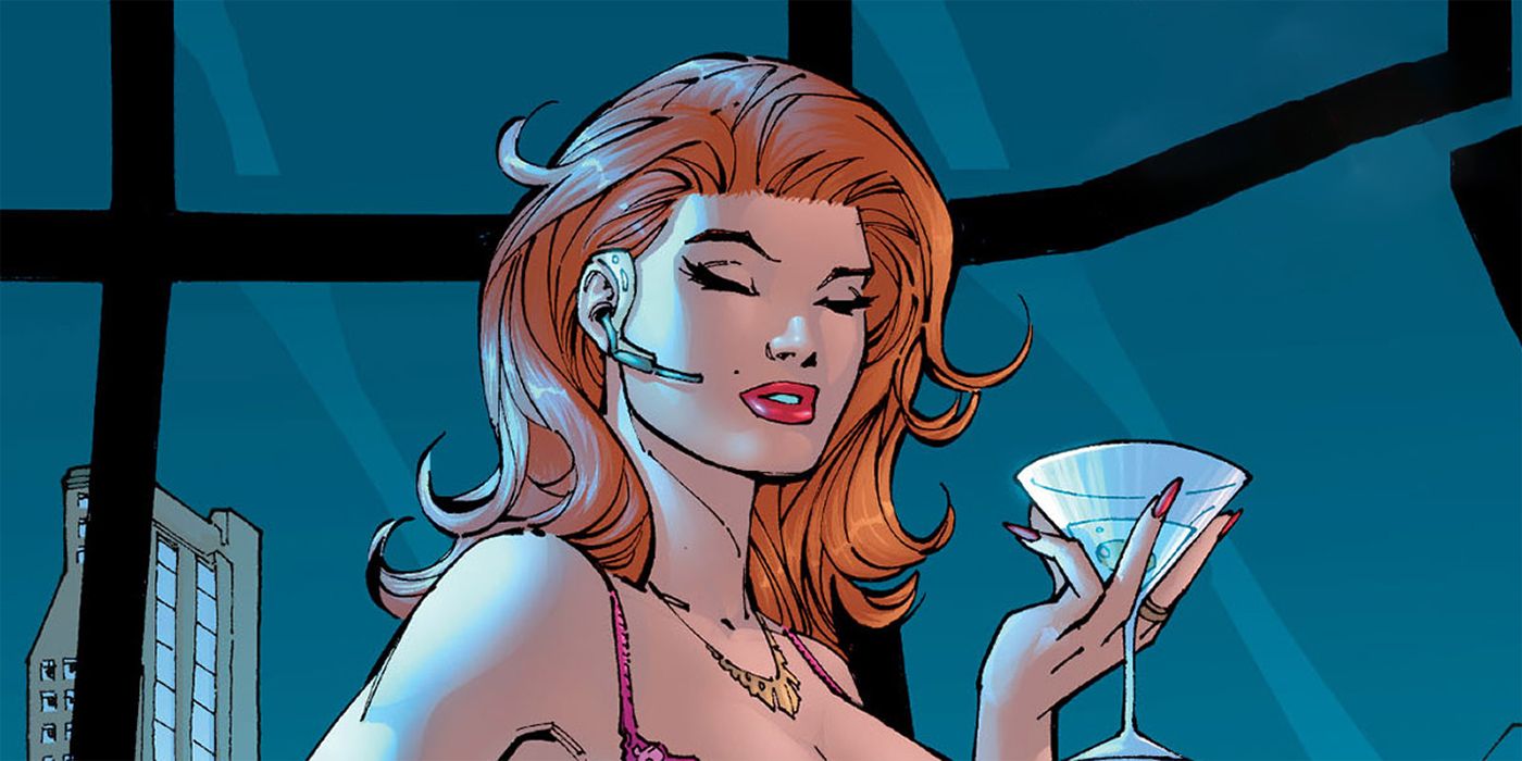 Vicki Vale drinks a martini in DC Comics