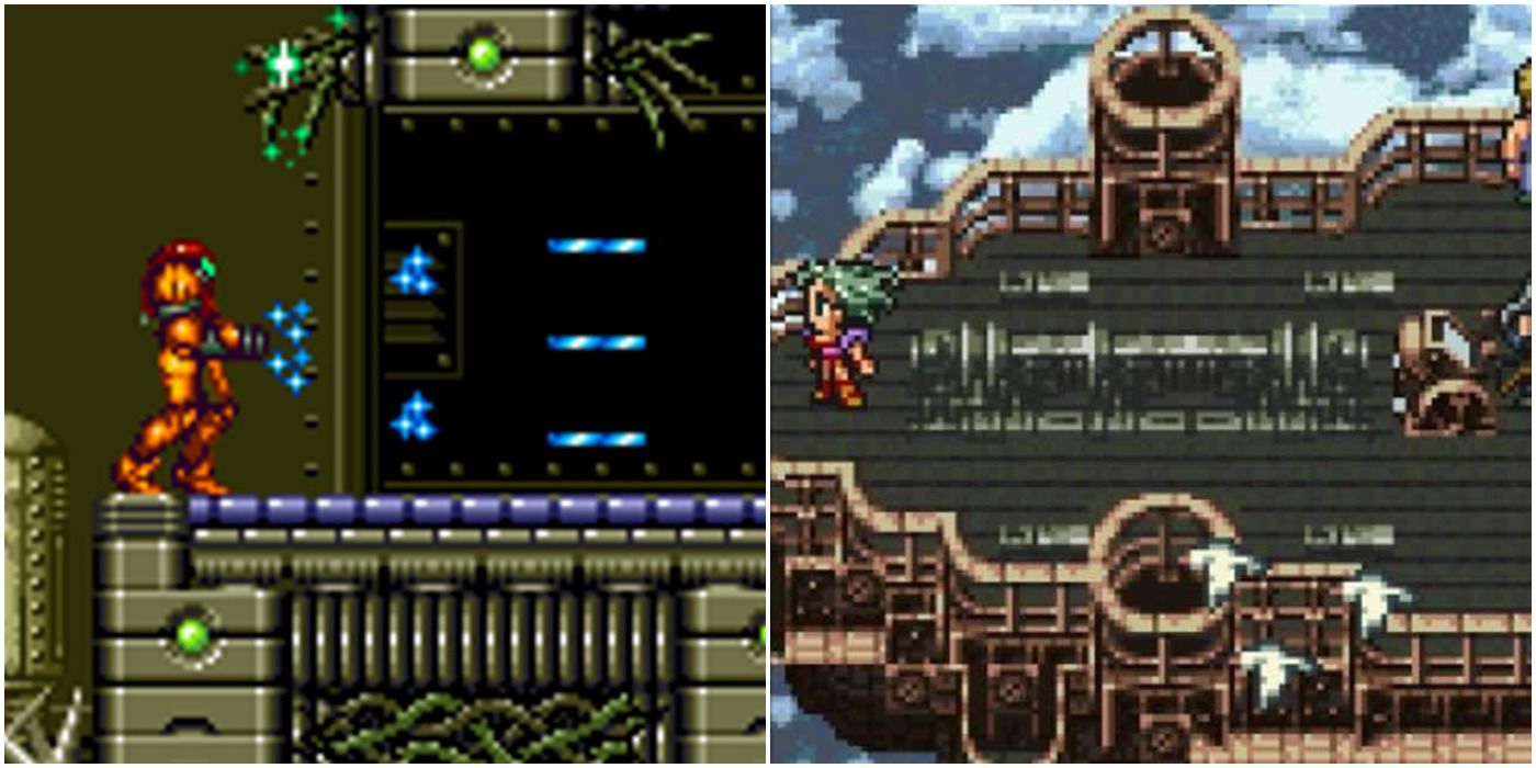 super metroid and the deck of a final fantasy airship