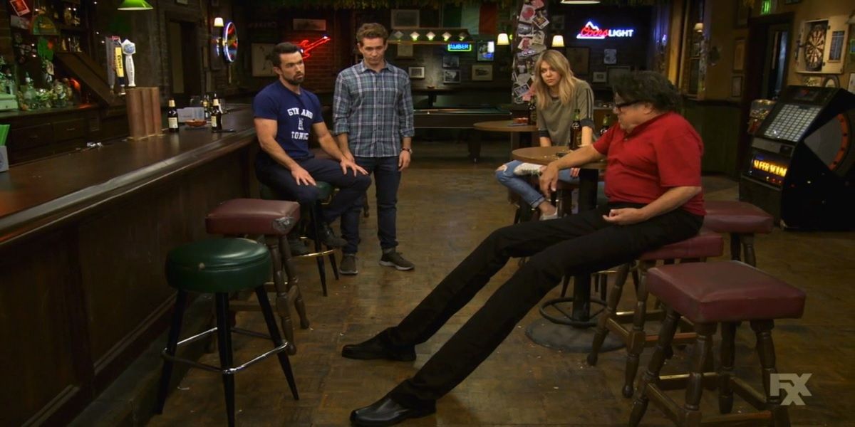 Frank with absurdly long legs in It's Always Sunny in Philadelphia