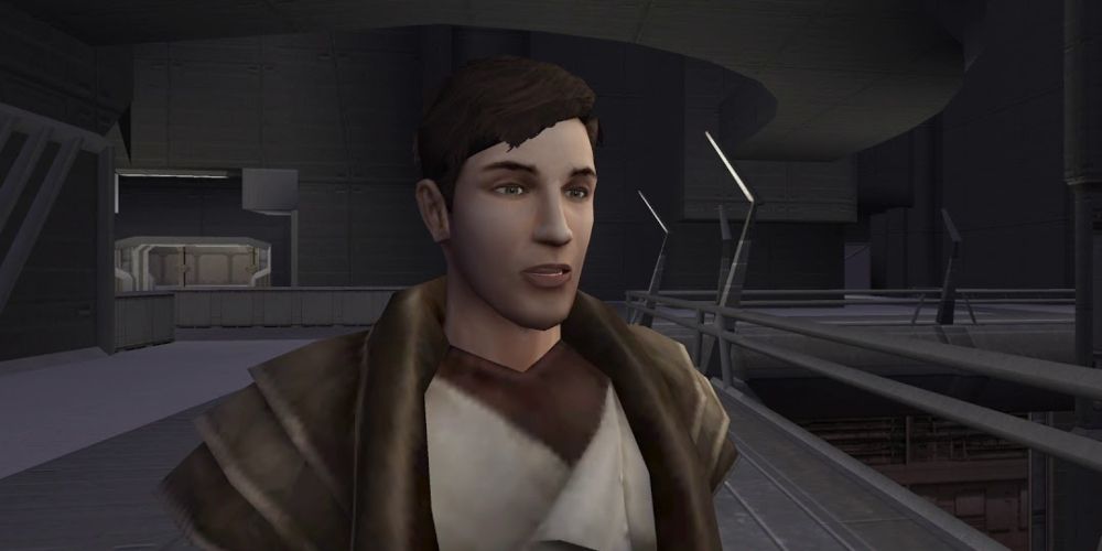 Atton Rand talking to the Exile in Star Wars: Knights of the Old Republic 2