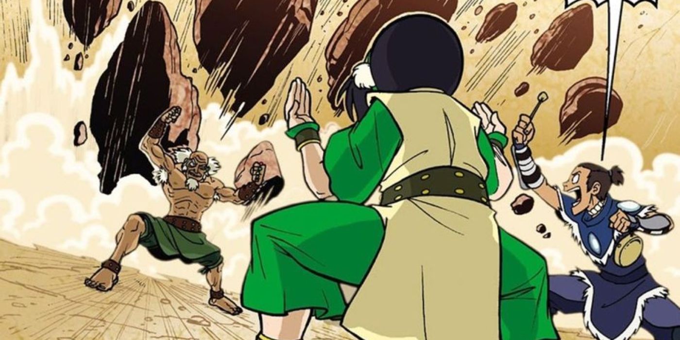 top and Bumi fights to see who is the greatest earth bender 