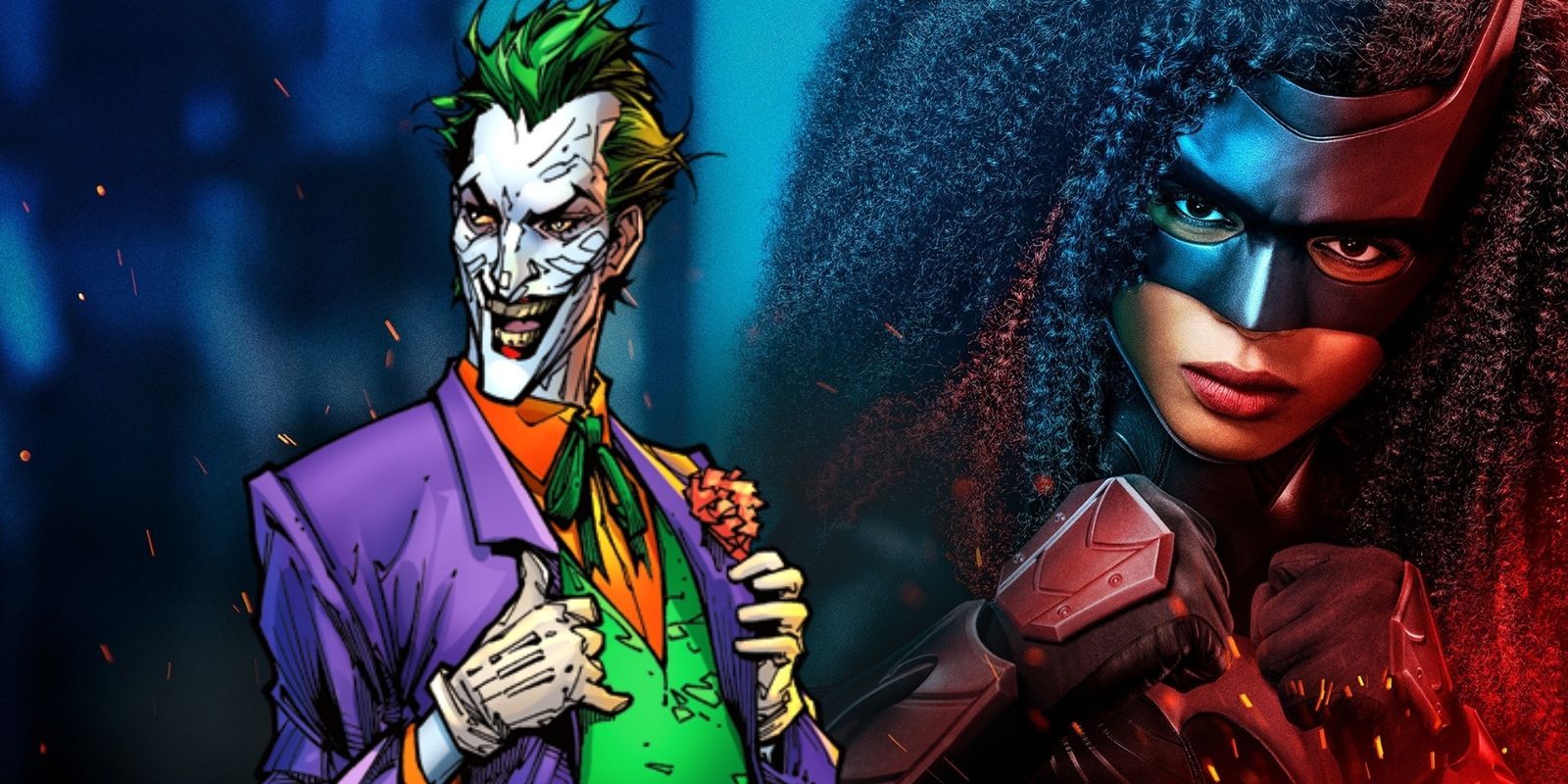 The Joker alongside the Arrowverse's Batwoman