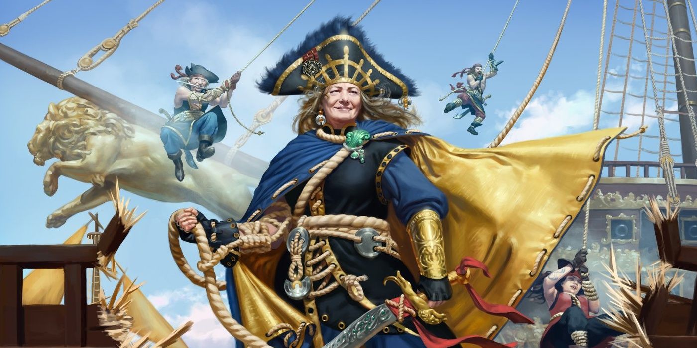The pirate Beckett Brass in Magic: the Gathering (DnD).