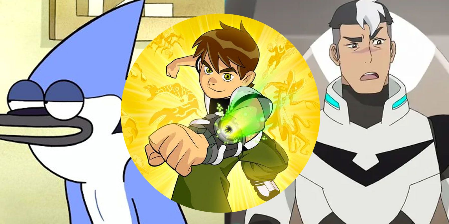 Ben 10, Mordecai from Regular Show and Shiro from Voltron: Legendary Defender