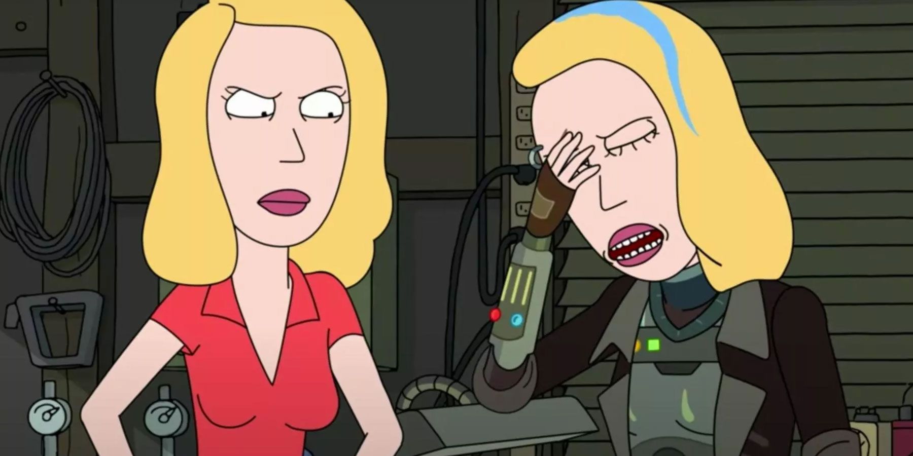 Beth and Clone Beth in Rick and Morty