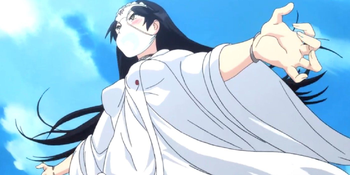 Blue Snow mocks the cops in Shimoneta: A World Where The Concept Of Dirty Jokes Doesn’t Exist.