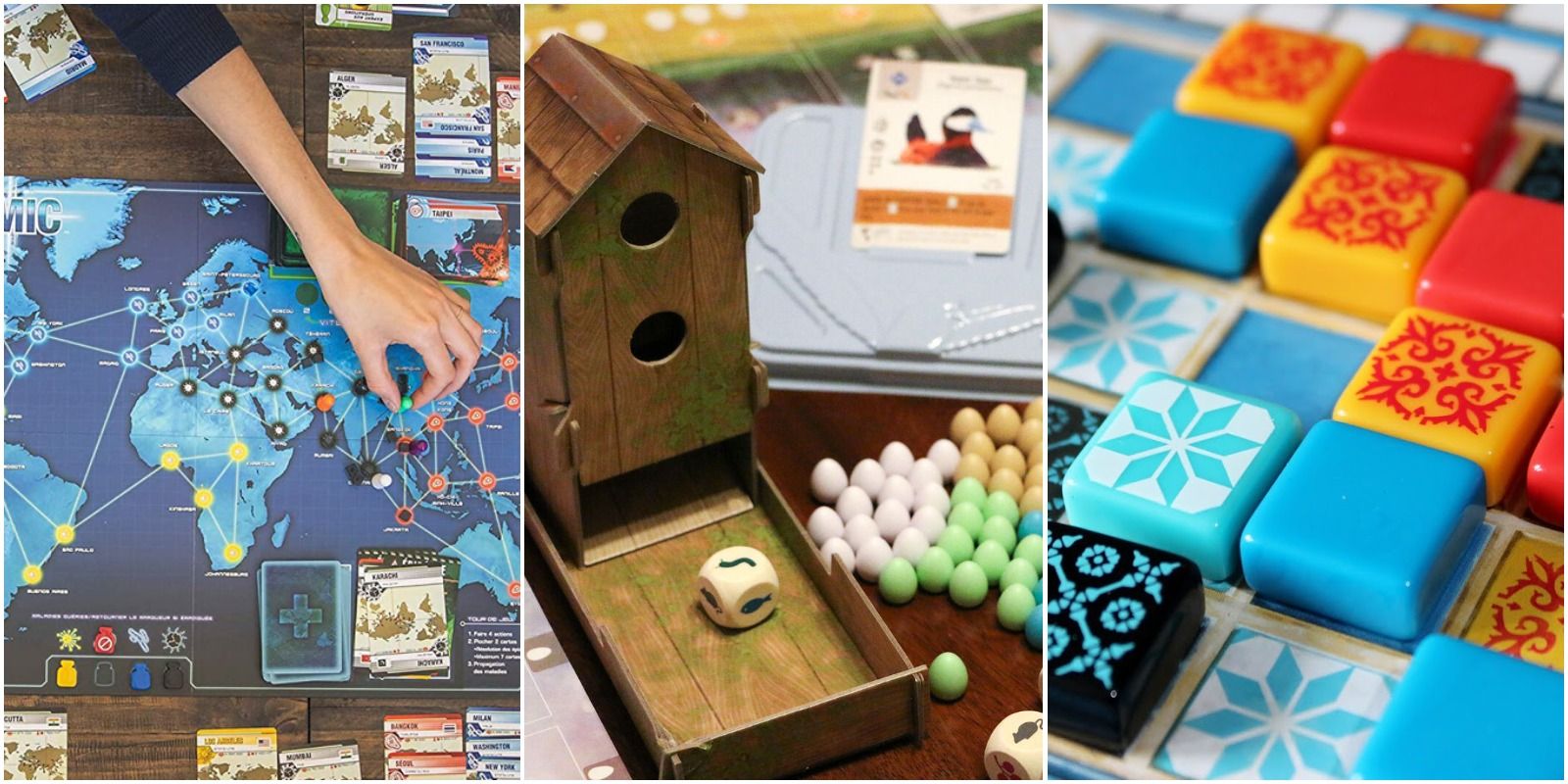 Board Games That Are Already Considered Modern Classics Pandemic Wingspan Azul Components