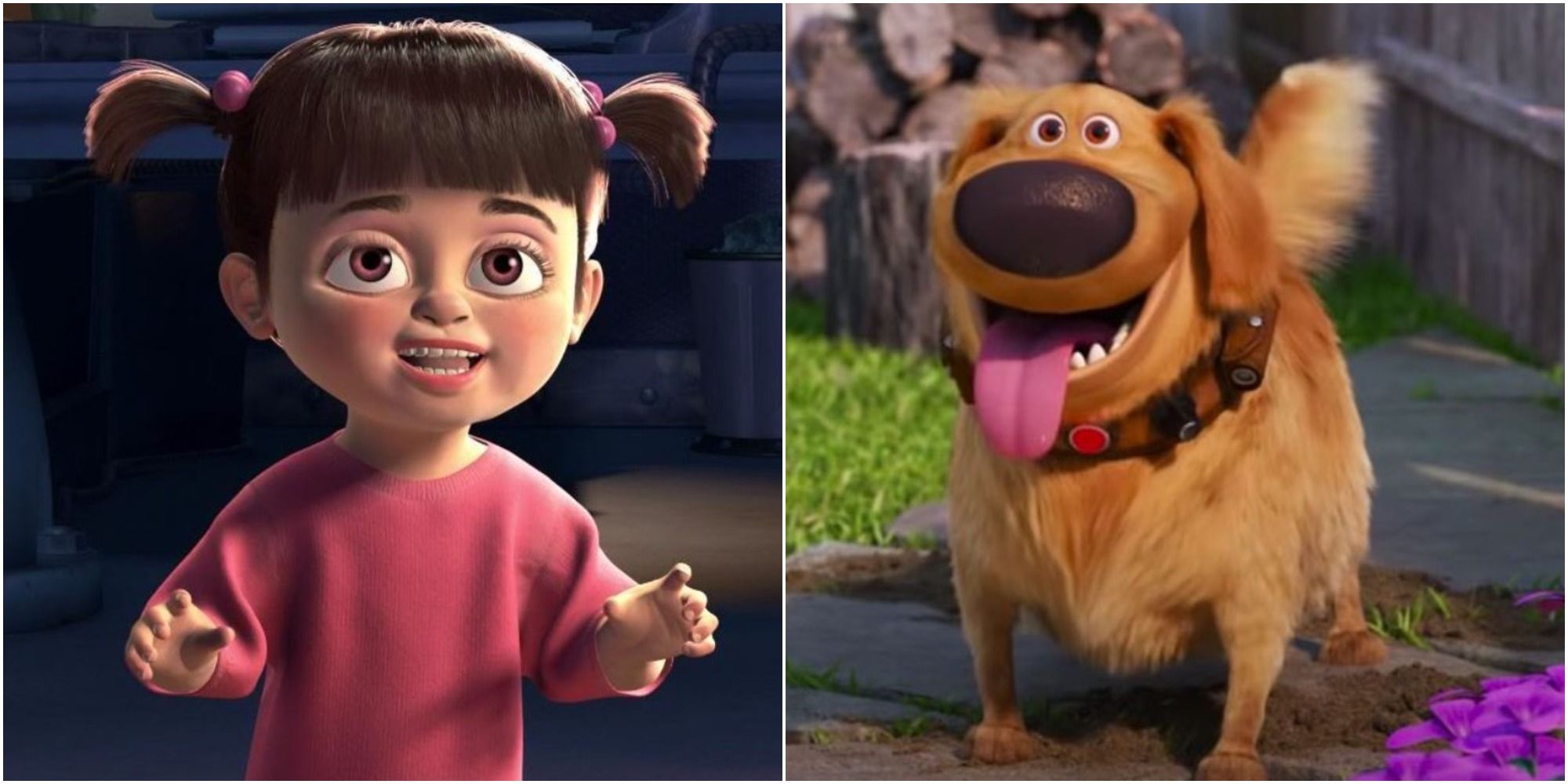 Boo and Dug from Pixar