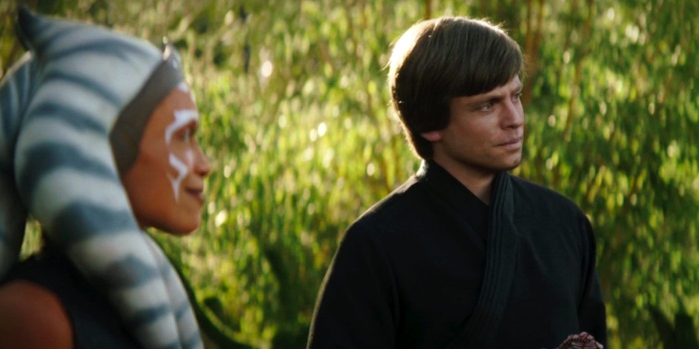 The Jedi Ahsoka Tano and Luke Skywalker in The Book of Boba Fett