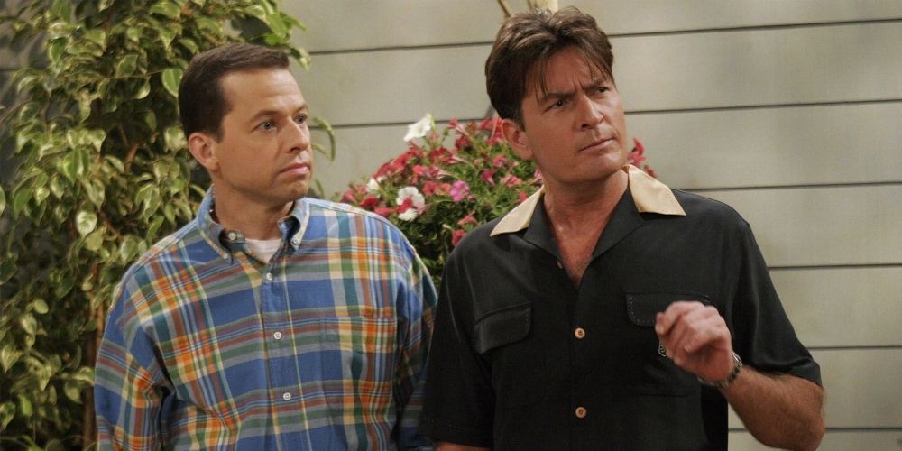 Charlie and Alan Harper in Two and a Half Men