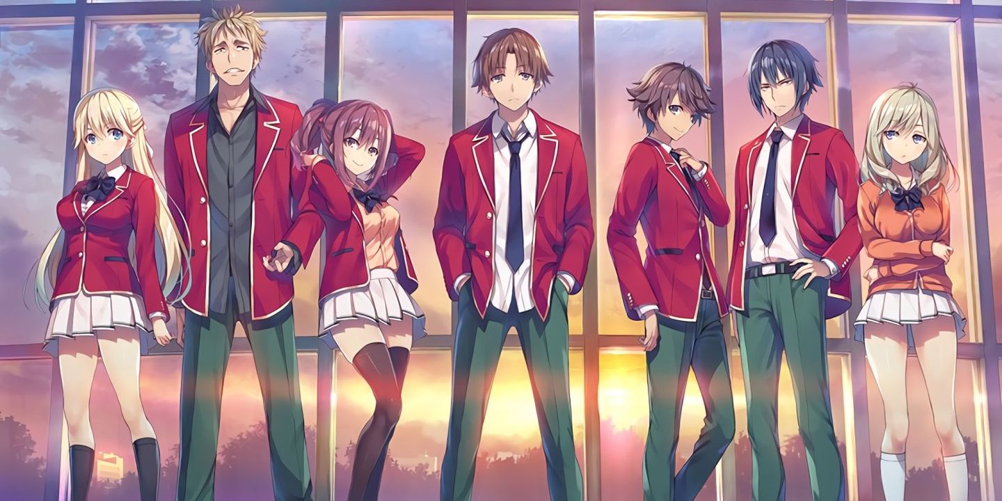 The main cast of Classroom of the Elite.