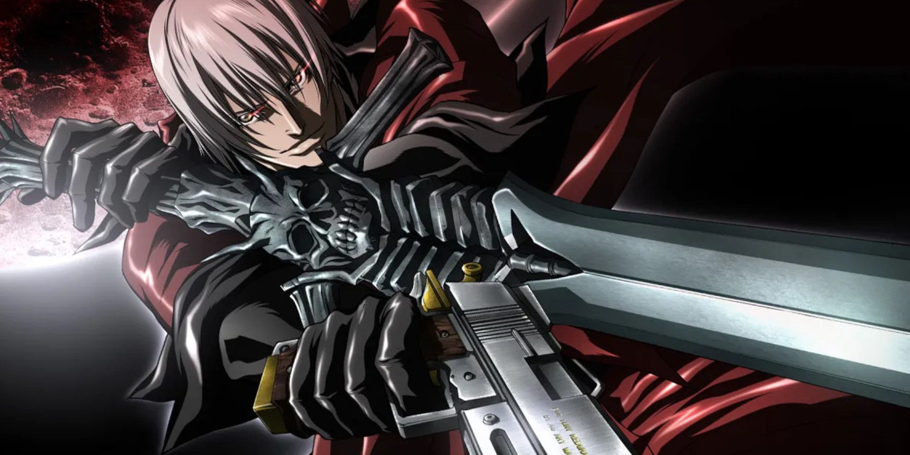  Dante wields a sword and gun in a promo image for Devil May Cry 2007
